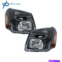 USヘッドライト クリアレンズブラックハウジングヘッドライトChevy Equinox 2005-2009のための交換 Clear Lens Black Housing Headlights Replacement for Chevy Equinox 2005-2009(2)
