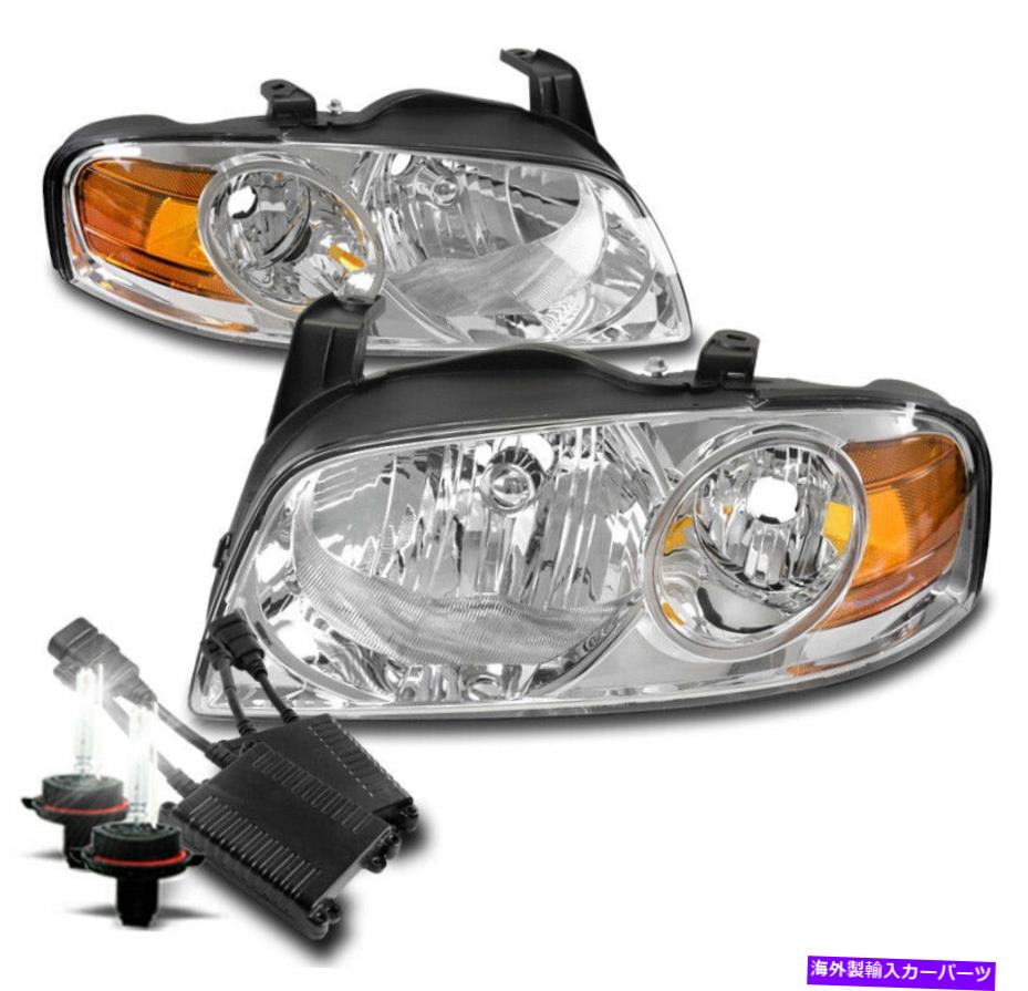 USヘッドライト 2004-2006 Sentra SE-Rスタイルクローム交換ヘッドライト+ 50W 8000K Xenon HID For 2004-2006 Sentra SE-R Style Chrome Replacement Headlight+50W 8000K Xenon HID