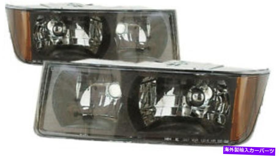 USヘッドライト 2002年から2006年のシボレーシービーアバランシェヘッドライトヘッドランプペアセット For 2002-2006 Chevrolet Chevy Avalanche Headlight Headlamp Pair Set