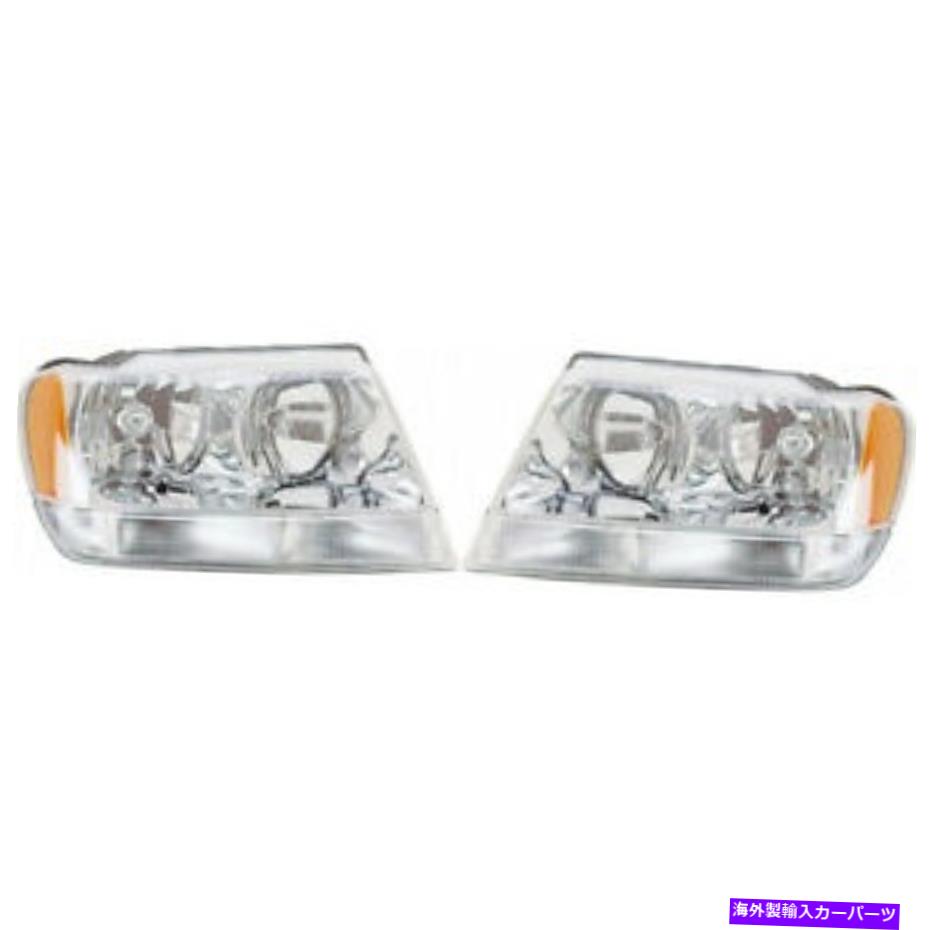 USإåɥ饤 Jeep Grand Cherokee Headlight 1999 00 01 02 03 2004ڥLHRh CH2502120 For Jeep Grand Cherokee Headlight 1999 00 01 02 03 2004 Pair LH and RH CH2502120