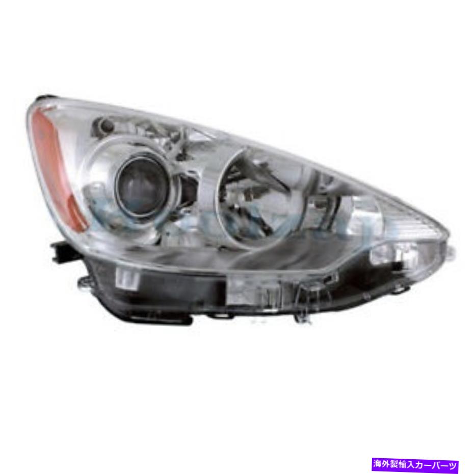 USヘッドライト 12-14 PRIUS CフロントヘッドライトヘッドランプハロゲンヘッドライトW /電球右側 For 12-14 Prius C Front Headlight Headlamp Halogen Head Light w/Bulb Right Side