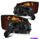 USヘッドライト 日産タイタン2004-2015直接交換LEDヘッドライトアセンブリランプペア Fits Nissan Titan 2004-2015 Direct Replacement LED Headlights Assembly Lamp Pair