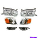 USヘッドライト 2001-2002のためのヘッドライトキットToyota Corollaが左右6ピース Headlight Kit For 2001-2002 Toyota Corolla Left and Right 6Pc