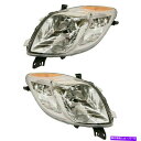 USヘッドライト 2LH＆RHサイドヘッドランプレンズとハウジングの新セットTOYOTA YARISハッチバック New Set of 2 LH & RH Side Headlamp Lens and Housing Fits Toyota Yaris Hatchback