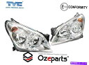 USヘッドライト Pair LH + RHヘッドライトランプクロムHolden Astra Ah Convertible 2006~2010 Pair LH+RH Head Light Lamp Chrome For Holden Astra AH Convertible 2006~2010(2)
