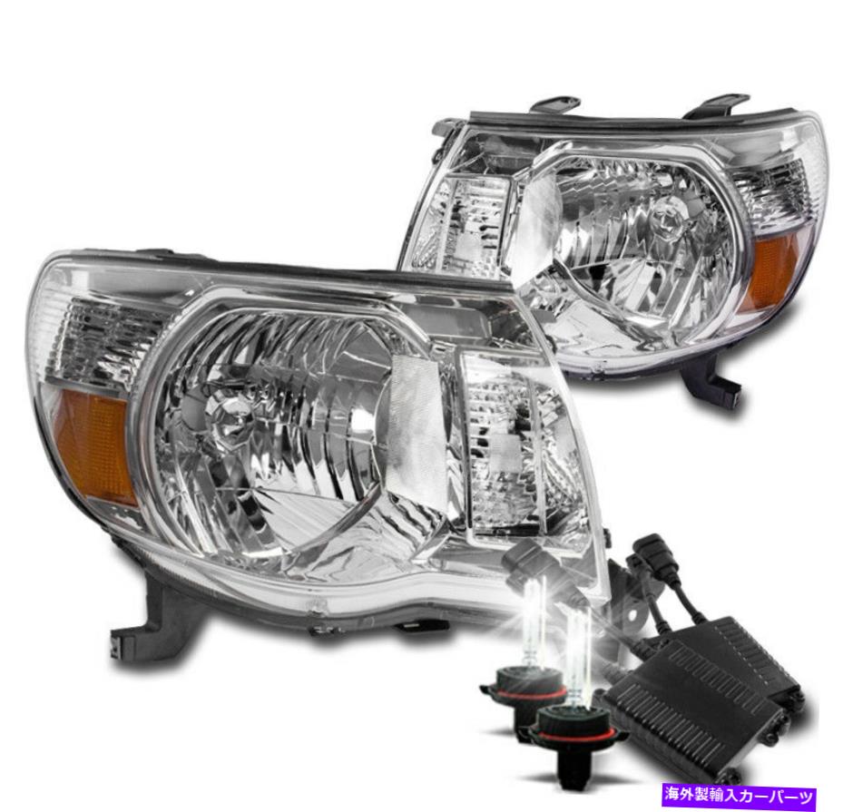 FOR 05-11 TOYOTA TACOMA CRYSTAL CHROME/AMBER REFLECTOR HEADLIGHT +50W 8K HID KITカテゴリUSヘッドライト状態新品メーカー車種発送詳細全国一律 送料無料（※北海道、沖縄、離島は省く）商品詳細輸入商品の為、英語表記となります。Condition: NewBrand: WTautopart Auto PartsHeadlight Style: FactoryManufacturer Part Number: TO2502157, TO2503157, TO2502181Fitment Type: Direct ReplacementPlacement on Vehicle: Left, Right, FrontCertifications: DOT, SAEInterchange Part Number: 8115004163, 8111004163, 8115004173, 8111004173Assembly Type: CompositeOther Part Number: TO2503181Lens Color: ClearBulb Type: HalogenHousing Color: ChromeBulb Size: Low Beam: H4 / High Beam: H4 条件：新品ブランド：Wtautopart自動車部品ヘッドライトスタイル：工場製造者部品番号：TO2502157、TO2503157、TO2502181フィットメントタイプ：直接交換車両への配置：左、右、前面認証：ドット、Saeインターチェンジ部品番号：8115004163,8111004163,8115004173,8111004173組み立てタイプ：コンポジットその他の部品番号：TO2503181レンズカラー：クリア電球タイプ：ハロゲン住宅の色：Chrome電球サイズ：ロービーム：H4 /ハイビーム：H4《ご注文前にご確認ください》■海外輸入品の為、NC・NRでお願い致します。■取り付け説明書は基本的に付属しておりません。お取付に関しましては専門の業者様とご相談お願いいたします。■通常2〜4週間でのお届けを予定をしておりますが、天候、通関、国際事情により輸送便の遅延が発生する可能性や、仕入・輸送費高騰や通関診査追加等による価格のご相談の可能性もございますことご了承いただいております。■海外メーカーの注文状況次第では在庫切れの場合もございます。その場合は弊社都合にてキャンセルとなります。■配送遅延、商品違い等によってお客様に追加料金が発生した場合や取付け時に必要な加工費や追加部品等の、商品代金以外の弊社へのご請求には一切応じかねます。■弊社は海外パーツの輸入販売業のため、製品のお取り付けや加工についてのサポートは行っておりません。専門店様と解決をお願いしております。■大型商品に関しましては、配送会社の規定により個人宅への配送が困難な場合がございます。その場合は、会社や倉庫、最寄りの営業所での受け取りをお願いする場合がございます。■輸入消費税が追加課税される場合もございます。その場合はお客様側で輸入業者へ輸入消費税のお支払いのご負担をお願いする場合がございます。■商品説明文中に英語にて”保証”関する記載があっても適応はされませんのでご了承ください。■海外倉庫から到着した製品を、再度国内で検品を行い、日本郵便または佐川急便にて発送となります。■初期不良の場合は商品到着後7日以内にご連絡下さいませ。■輸入商品のためイメージ違いやご注文間違い当のお客様都合ご返品はお断りをさせていただいておりますが、弊社条件を満たしている場合はご購入金額の30％の手数料を頂いた場合に限りご返品をお受けできる場合もございます。(ご注文と同時に商品のお取り寄せが開始するため)（30％の内訳は、海外返送費用・関税・消費全負担分となります）■USパーツの輸入代行も行っておりますので、ショップに掲載されていない商品でもお探しする事が可能です。お気軽にお問い合わせ下さいませ。[輸入お取り寄せ品においてのご返品制度・保証制度等、弊社販売条件ページに詳細の記載がございますのでご覧くださいませ]&nbsp;