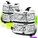 USヘッドライト 14-15 Silverado GMT K2xxのクロムヘッドランプヘッドライトクリアターンシグナルマーク CHROME HEADLAMP HEAD LIGHT CLEAR TURN SIGNAL MARK FOR 14-15 SILVERADO GMT K2XX