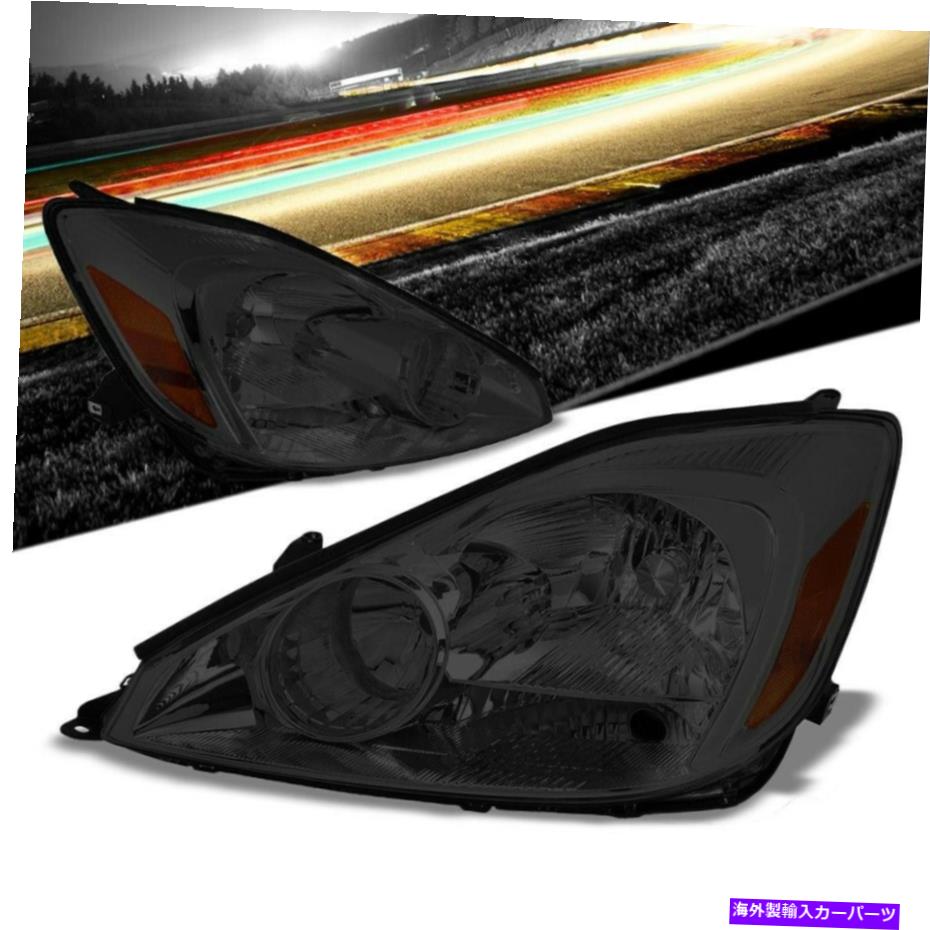 USヘッドライト クロームハウジング/スモークレンズ/アンバーOEリフレクターヘッドライト04-05トヨタシーナ Chrome Housing/Smoke Lens/Amber OE Reflector Headlight For 04-05 Toyota Sienna