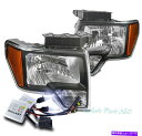 USwbhCg tBbg09-14tH[hF-150 F150wbhvvubN+ 10K HIDLbg Fit 09-14 Ford F-150 F150 Replacement Headlight Headlamp Lamp Black +10K HID Kit