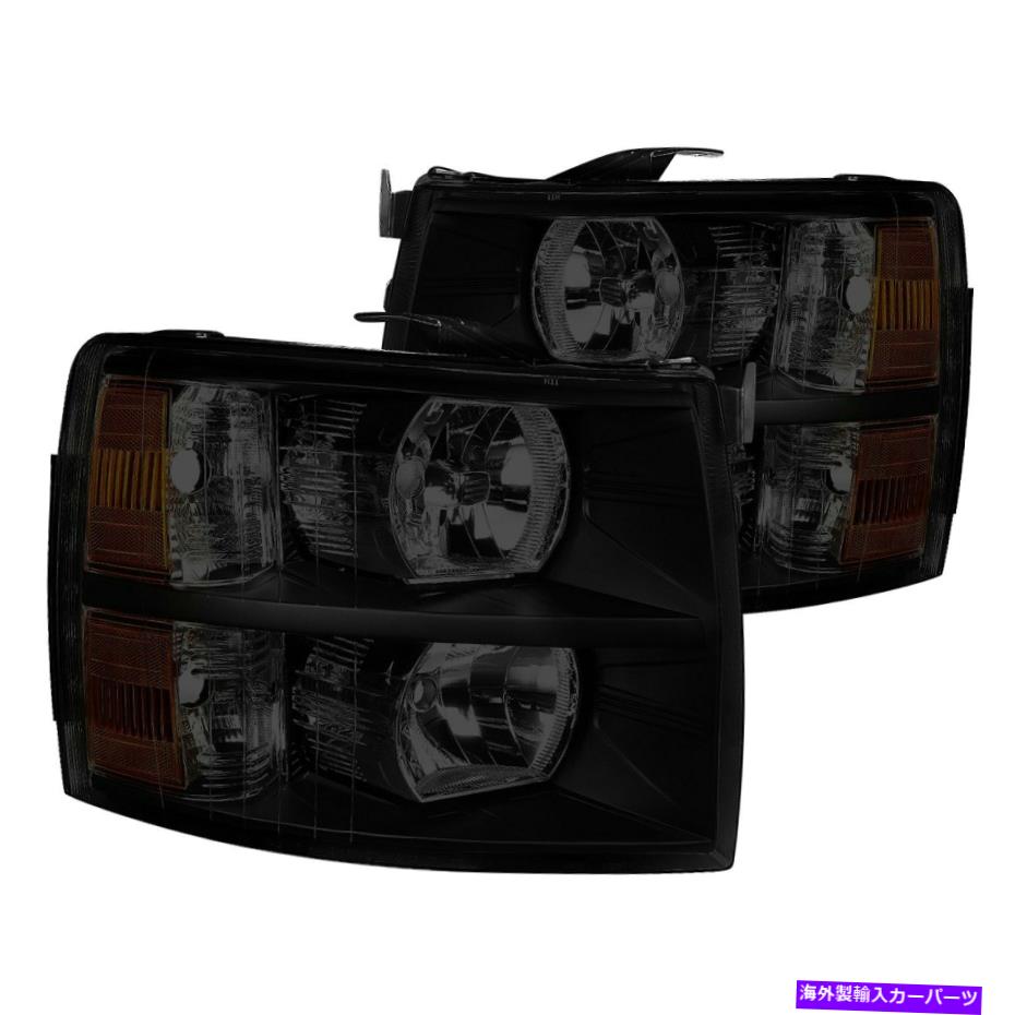 USヘッドライト シボレーSilverado 2500 HD 07-14ルーメンブラック/スモークファクトリースタイルヘッドライト For Chevy Silverado 2500 HD 07-14 Lumen Black/Smoke Factory Style Headlights
