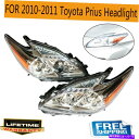 USヘッドライト 2010-2011トヨタプリウスハロゲンモデルLH + RHヘッドライトヘッドランプアセンブリセット For 2010-2011 Toyota Prius Halogen Model LH+RH Headlights Headlamps Assembly Set