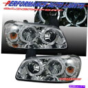 USヘッドライト 2000-2001日産マキシマGXE GLE SE用ペアヘッドライトW / Halo RIMのセット Set of Pair Headlights w/ Halo Rim for 2000-2001 Nissan Maxima GXE GLE SE