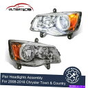 USヘッドライト 11-19 Dodge Grand Caravan 08-16 Chrysler Town&Country Set 2 Headlights ...