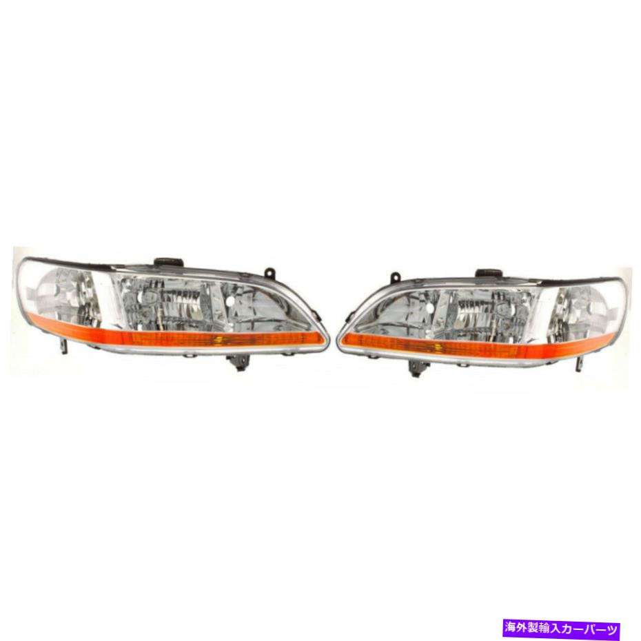 USヘッドライト Honda Accord Headlight 1998 1999 2000 LHおよびRHペアメモ/セダン球根 For Honda Accord Headlight 1998 1999 2000 LH and RH PairCoupe/Sedan w/o Bulbs