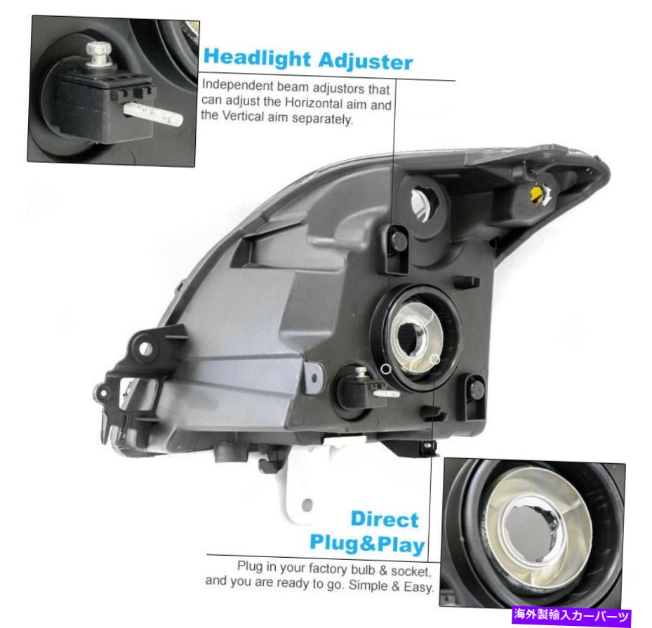 USヘッドライト 10 11 12 SENTRAクローム交換用ヘッドライトランプ+ LED DRL信号LH + RHペア For 10 11 12 Sentra Chrome Replacement Headlight Lamp +LED DRL Signal LH+RH Pair