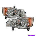 USヘッドライト ヘッドライトランプL + R FIT 2008-16 Chrysler Town&Country 11-17 Dodge Grand Cara...