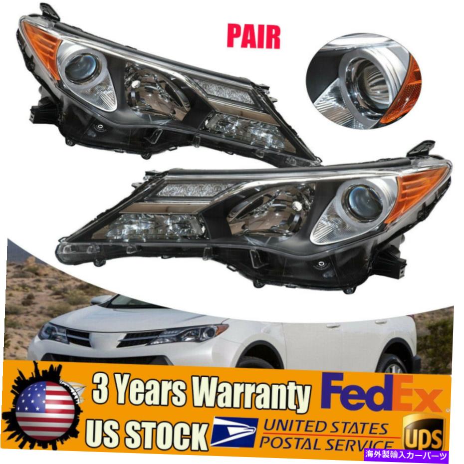 USإåɥ饤 ꥢץإåɥ饤ȥLH RH֥2013-2015ȥ西RAV4 Clear Projector Head Lights Lamps LH RH Assembly For 2013-2015 Toyota RAV4