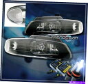 USヘッドライト 96-00 Grand Caravan Town Country Voyager Crystal Headlight + HID 8Kブラック...