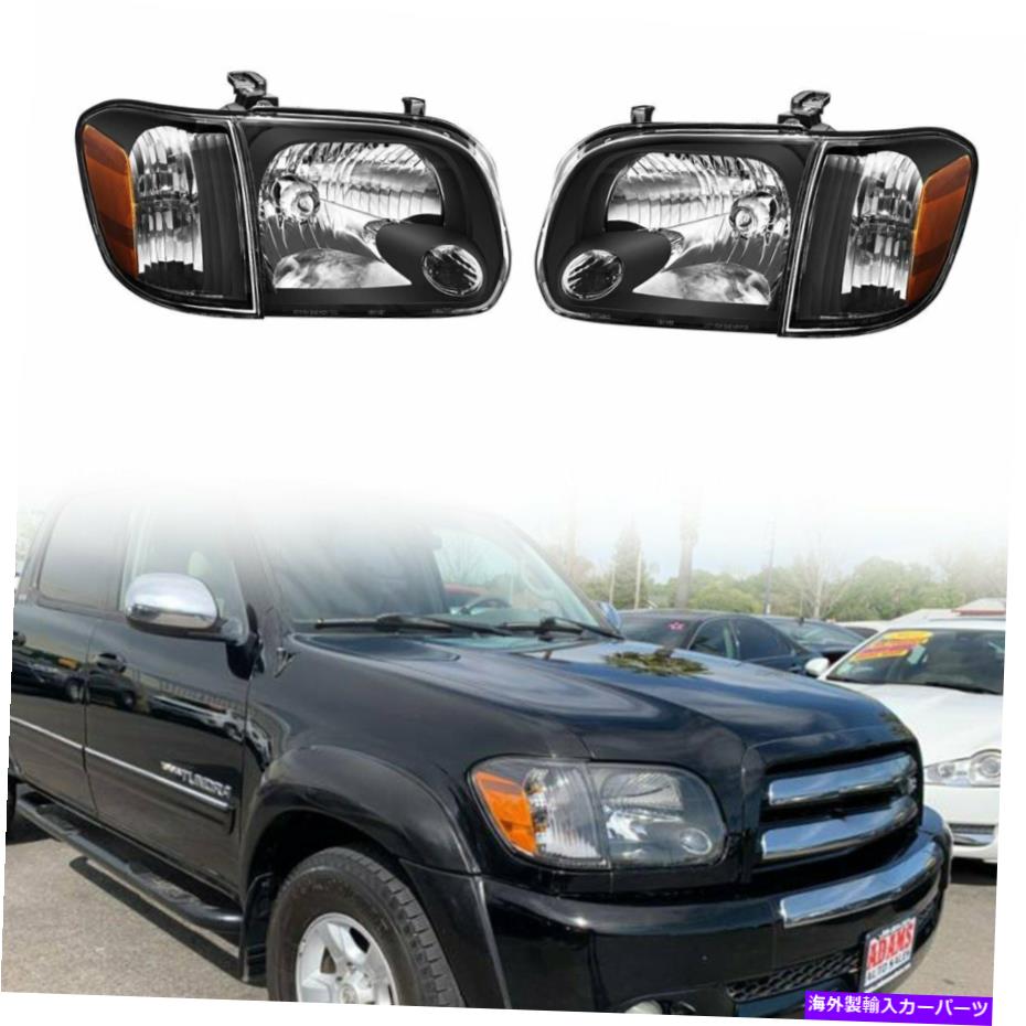 USヘッドライト Toyota Tundra Double Cab 2005-2006ヘッドライトアセンブリ対クリアレンズ For Toyota Tundra Double Cab 2005-2006 Headlights Assembly Pair clear lens