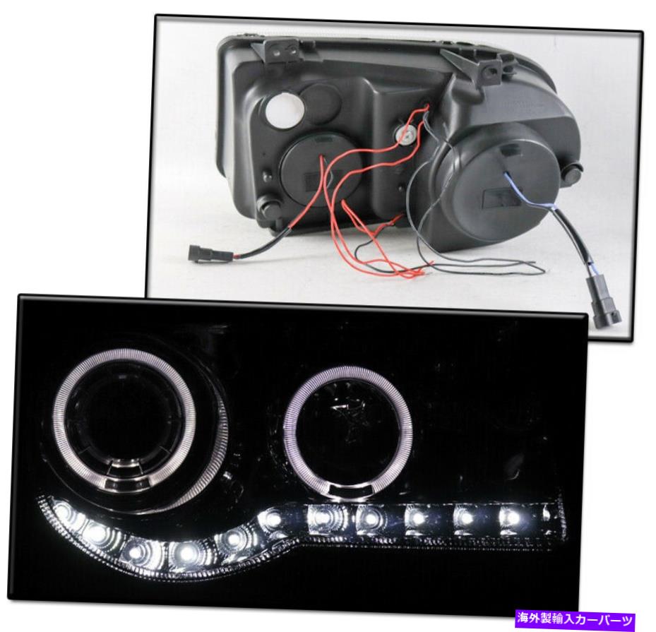 USヘッドライト 2005-2010 Chrysler 300 CデュアルLED Halo DRLスモークプロジェクターヘッドライトランプ FOR 2005-2010 CHRYSLER 300 C DUAL LED HALO DRL SMOKE PROJECTOR HEADLIGHTS LAMPS