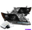 USヘッドライト 07-09トヨタカムリCEルースXLEプロジェクターヘッドライトランプブラックW / 8000K HID FOR 07-09 TOYOTA CAMRY CE LE SE XLE PROJECTOR HEADLIGHTS LAMP BLACK W/8000K HID