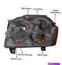 USヘッドライト 05-07ジープグランドチェロキースモークヘッドライトランプW / LED DRL信号左+右 For 05-07 Jeep Grand Cherokee Smoke Headlights Lamp w/LED DRL Signal Left+Right