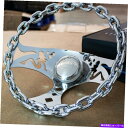 horns 11 "彫刻されたホーンボタン-3ホールで磨かれたチェーンステアリングホイールピンナップスポーク 11" Polished Chain Steering Wheel Pin-up Spoke with Engraved Horn Button-3 Hole