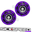 horns SickSpeed 2 PC紫色のスーパーラウドコンパクト電気爆風ホーントラック12V P24 SICKSPEED 2PC PURPLE SUPER LOUD COMPACT ELECTRIC BLAST TONE HORN TRUCK 12V P24