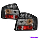 USテールライト スパイダー5000026 LEDテールライトブラック2002-2005アウトA4 Quattro 2PC New Spyder 5000026 LED Tail Lights Black For 2002-2005 Audi A4 Quattro 2pc NEW