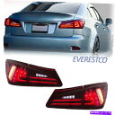 USテールライト Lexus Is 350のためのテールライトを1ペア赤いクリアリアランプLEDテールライトIS250 2006-2012 One Pair Red Clear Rear Lamp LED Tail Lights For Lexus IS350 IS250 2006-2012