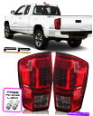 USテールライト 2016-2020トヨタタコマLEDテールライト赤/クリアレンズフリーLEDリバースバルブ 2016-2020 Toyota Tacoma LED Tail Light Red/Clear Lens FREE LED REVERSE BULB