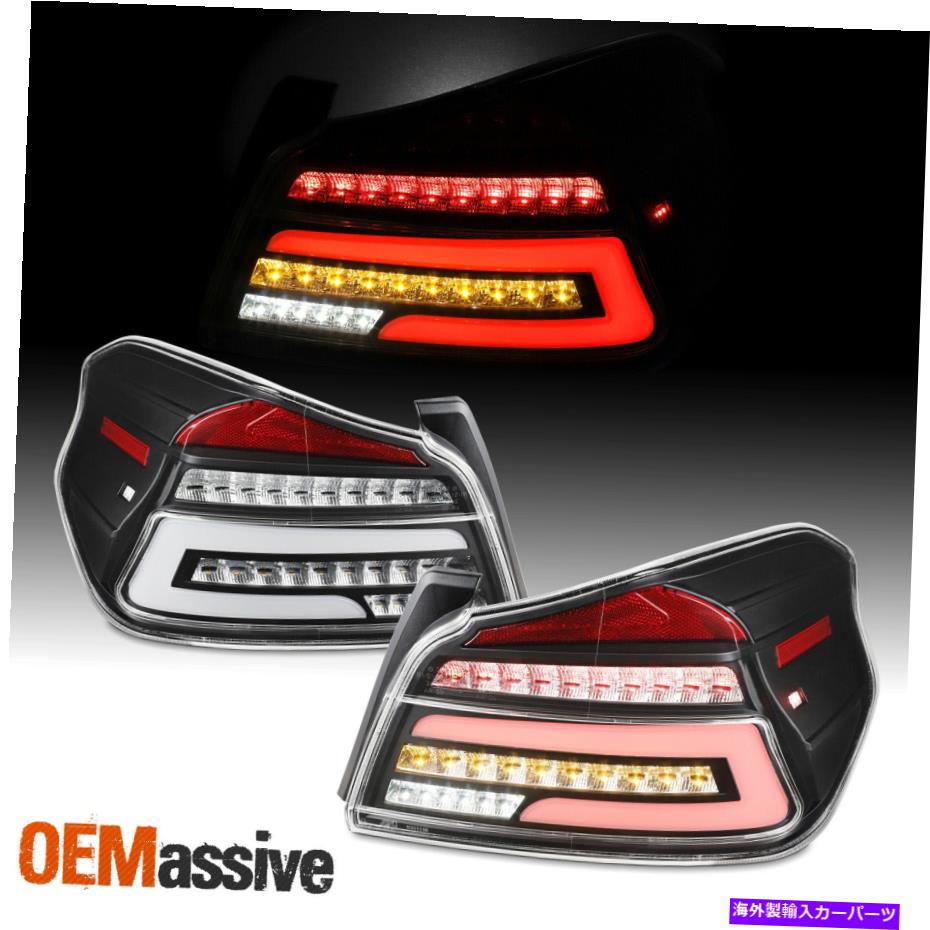 USテールライト 2015-2021 Subaru WRX / WRX STI [フルLED]黒ハウジングチューブテールブレーキライト ..