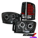 USテールライト Dodge 2007-08 RAMプロジェクターヘッドライト+ LED Taillamp {4PCS煙＆ブラックコンボ} Dodge 2007-08 RAM Projector Headlight+LED Taillamp {4PCS SMOKE&BLACK COMBO}