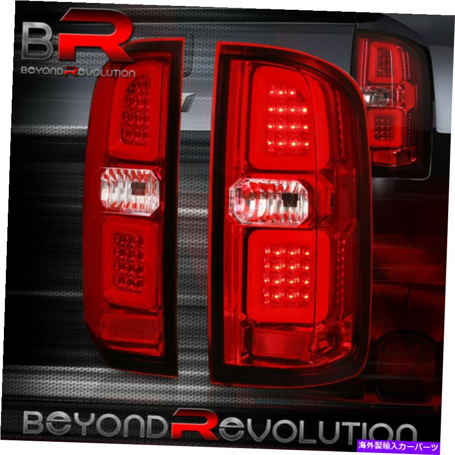 USテールライト 2015年から2020年のシボレーコロラドキャニオンレッドファントムスタイルLEDチューブテールライトランプ For 2015-2020 Chevy Colorado Canyon Red Phantom Style LED Tube Tail Lights Lamps