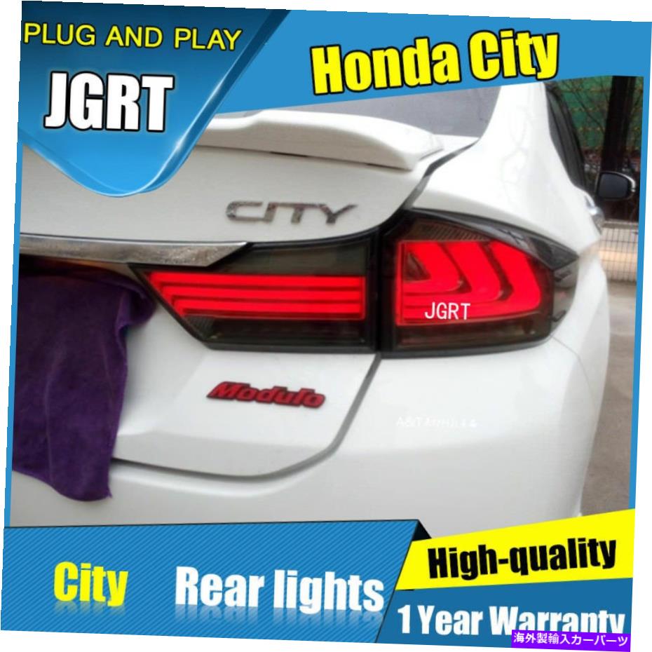 USテールライト ホンダシティダーク/レッドLEDリアライトアセンブリLEDテールランプ2015-2017 For Honda city Dark / Red LED Rear Lights Assembly LED Tail Lamps 2015-2017