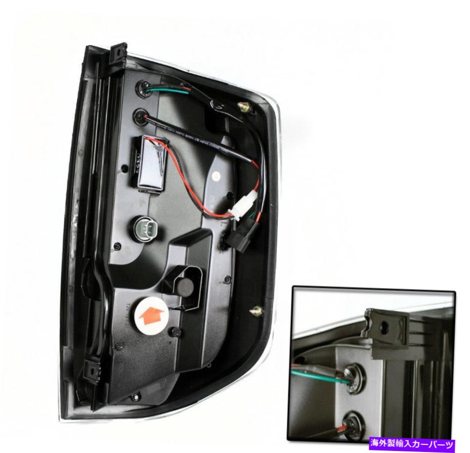 USテールライト トヨタ2014-2017ツンドラブラックセットLEDチューブストリップテールブレーキライトリアランプL + R TOYOTA 2014-2017 TUNDRA BLACK SET LED TUBE STRIP TAIL BRAKE LIGHTS REAR LAMP L+R