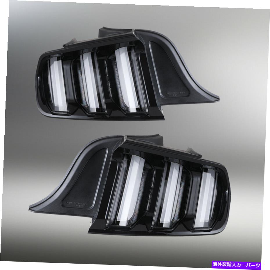 USテールライト 15-20フォードマスタングLEDシーケンシャルテールライトリアランプアセンブリペア For 15-20 ford mustang led sequential tail lights rear lamps assembly pair 3
