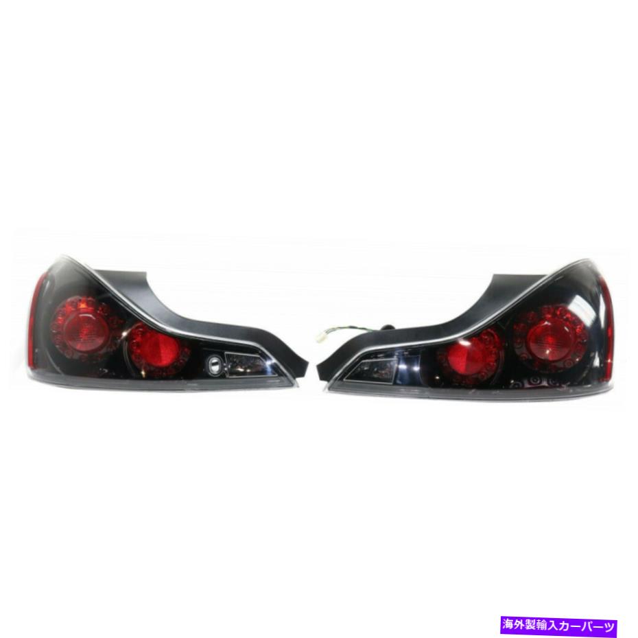 USテールライト Infiniti G37テールライト2008-2013ペアブラックインテリアクーペIN2811108 For Infiniti G37 Tail Light 2008-2013 Pair Black Interior Coupe IN2811108