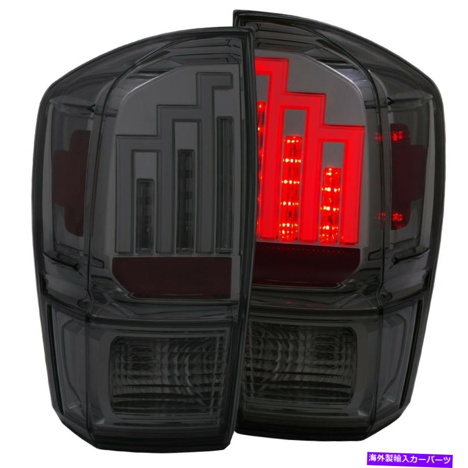 USテールライト Anzo 311282 LED Taillightsスモークレンズクロムハウジング16~17トヨタタコマ Anzo 311282 LED Taillights Smoked Lens Chrome Housing For 16-17 Toyota Tacoma