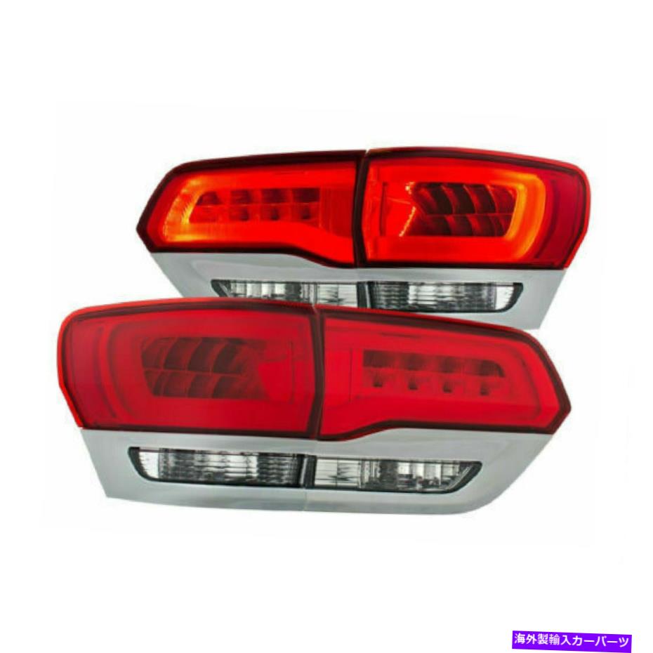 USテールライト Anzo 311250赤いクリアLEDの電球テールライト14-17ジープグランドチェロキー Anzo 311250 Red Clear Led Bulb Tail Lights for 14-17 Jeep Grand Cherokee