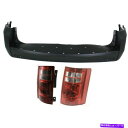USテールライト 2008-2010のバンパーカバー3後の3枚目の3つの後部キャラバンセット Bumper Cover For 2008-2010 Dodge ...
