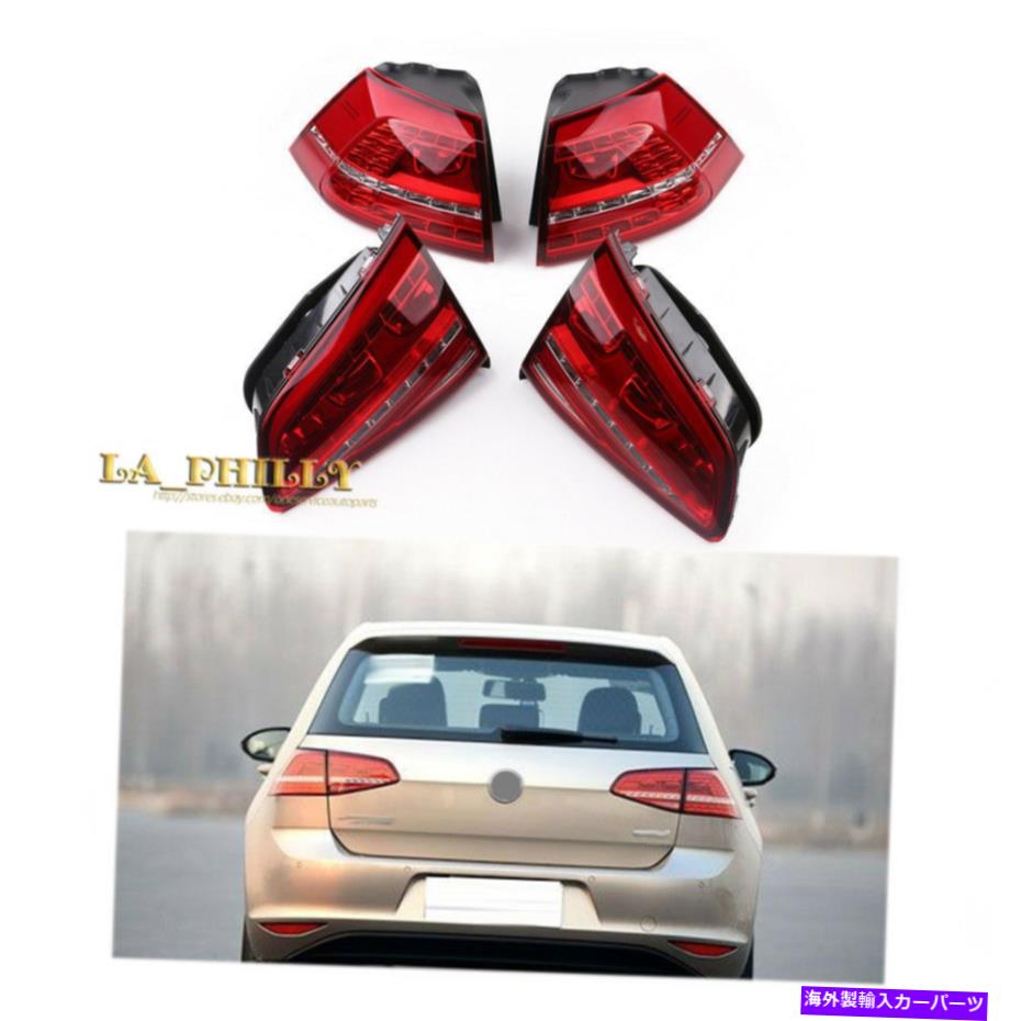 USテールライト 4倍LEDテールライトテールランプTaillights for VWゴルフGTI GTD MK7マーク7 MARKVII 4x LED Tail Lights Tail Lamps Taillights For VW Golf GTI GTD MK7 Mark 7 MarkVII