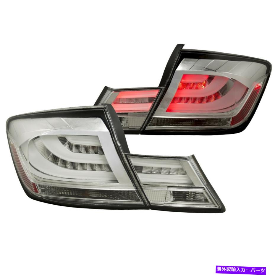 USテールライト Anzo 321325 LED Taillightsクリアレンズクロムハウジング2013-2015ホンダシビック Anzo 321325 LED Taillights Clear Lens Chrome Housing For 2013-2015 Honda Civic