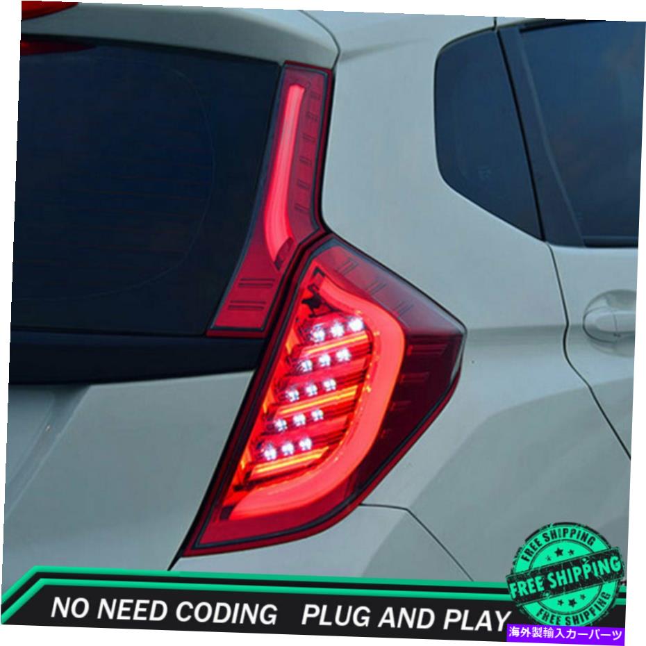 USテールライト ホンダフィットLED Taillight 2014-2018暗黒LED後部ランプ品質 New For Honda Fit LED Taillights 2014-2018 Dark Or Red LED Rear Lamps Quality