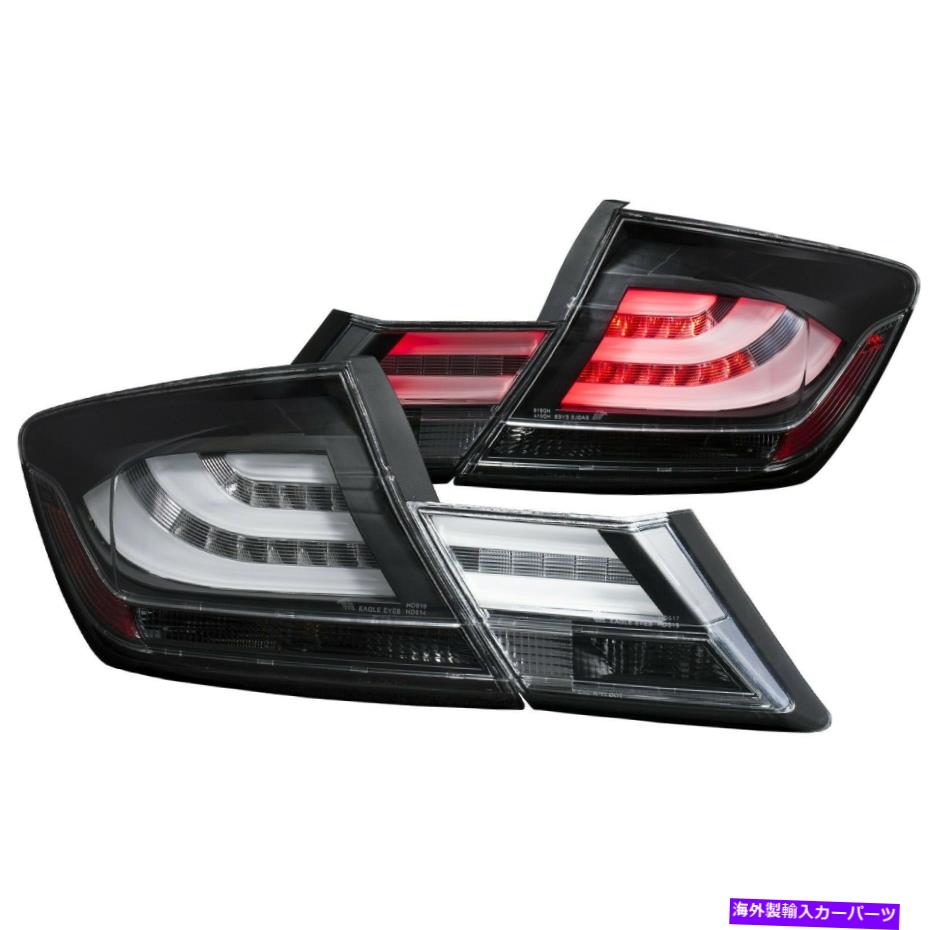 USテールライト Anzo 321323 LED Taillightsクリアレンズブラックハウジング2013-2015ホンダシビック Anzo 321323 LED Taillights Clear Lens Black Housing For 2013-2015 Honda Civic