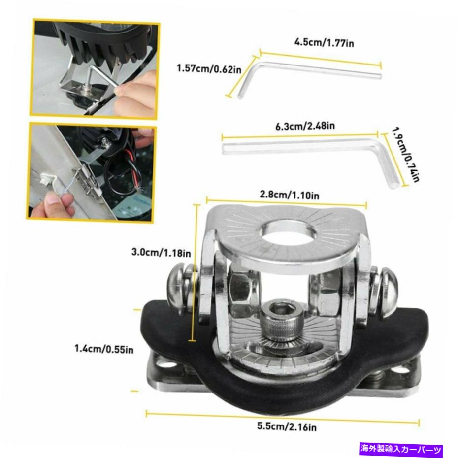 Cピラーバー ピラーフードクランプホルダーワークライトユニバーサルLEDバーマウントブラケットオフロードATV Pillar Hood Clamp Holde..