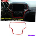 内装パーツ Jeep Grand Cherokee 2014-20のための赤い車の中心部の管理GPSのナビゲーショントリムカバー Red Car Center ...