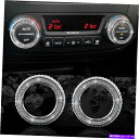 内装パーツ 1ペアダイヤモンドカーコンソールエアコンドノブ装飾トリムカバーKIA KX5 1 Pair Diamond Car Console Air Cond...