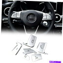 内装パーツ 1セット車のクロムステアリングホイールボタンカバーベンツC200 C180 C300 1 Set Car Chrome Steering Wheel...