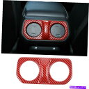 内装パーツ ジープ・ルランラーJL 2018+レッドカーボンのための車の後部エアコンのベントカバーのトリム Car Rear Air Conditioning ...